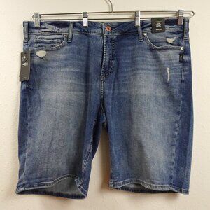 Silver Jeans Co. Denim Shorts Women's Plus Size 18W Blue Stretch Curvy Fit